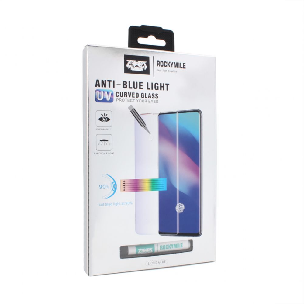 Zaštitno staklo za Samsung Galaxy Note 10 — Tempered glass Rockymile UV Anti Blue Full Glue
